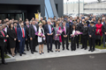 Prof. Friedhelm Loh, owner and CEO of the Friedhelm Loh Group (centre), his wife Debora Loh (next to him on the left), Dr. Karl-Ulrich Köhler, CEO Rittal International (left), his wife Gabriele Köhler (on the right, next to Prof. Loh) as well as Marco Villa, CEO of Rittal Italy (right) and his wife Raffaella Villa (on the right, next to him) open the new Rittal and Eplan location in Italy.